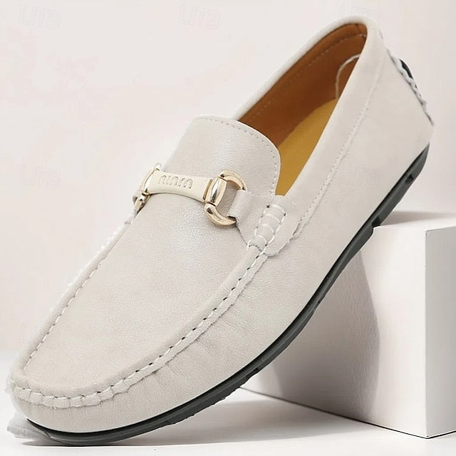 with Moccasins Men's Yellow Buckle Metal