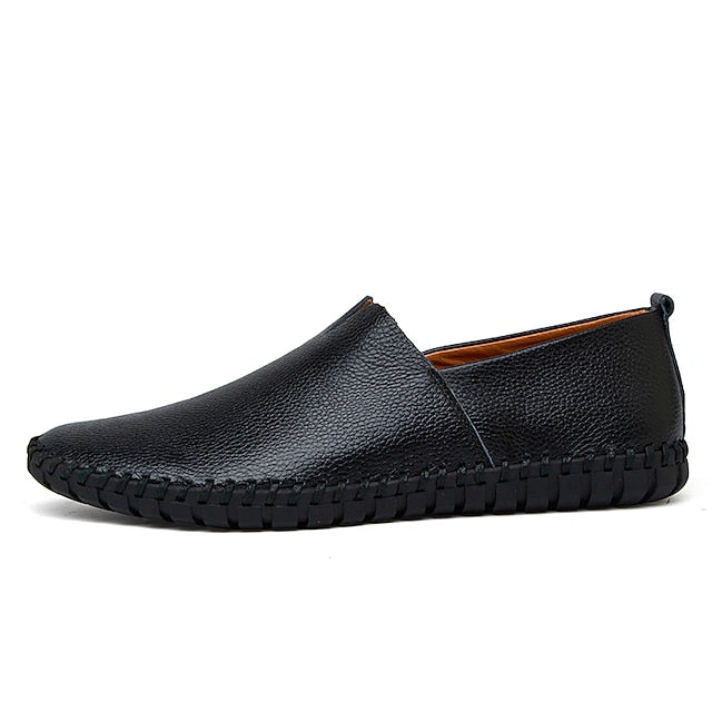 Leather Men's Loafers Slip-On