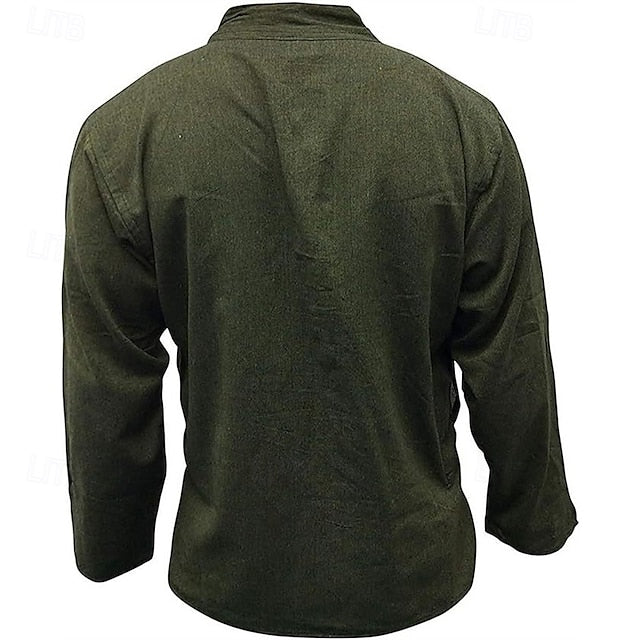 Beach Summer Casual Shirt Men's Up Button