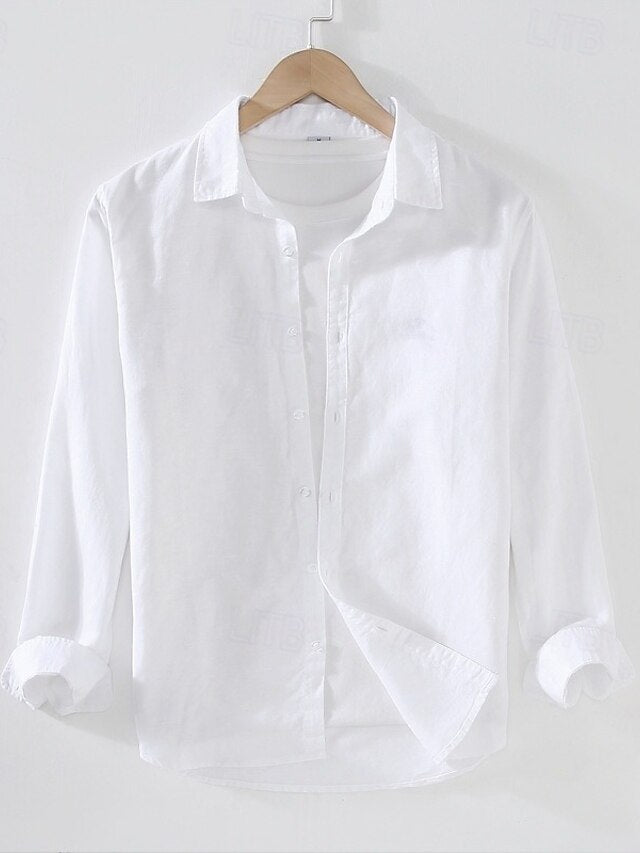 T Classic Long Men's Standard Casual Shirt Fit Beach