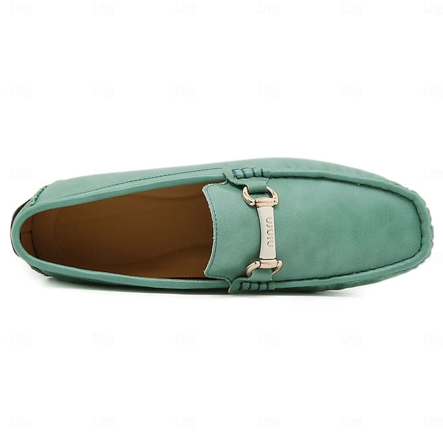 with Moccasins Men's Yellow Buckle Metal