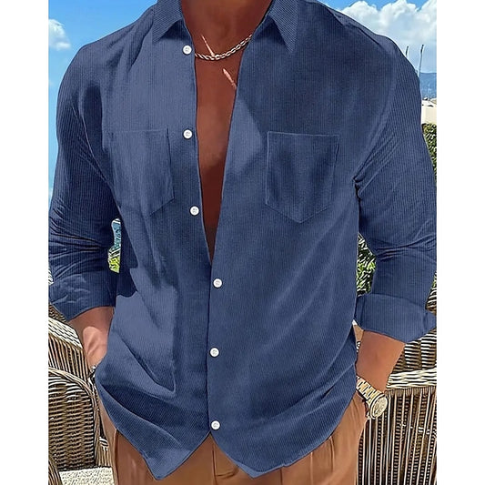 Up Summer Button Men's Casual Shirt Beach