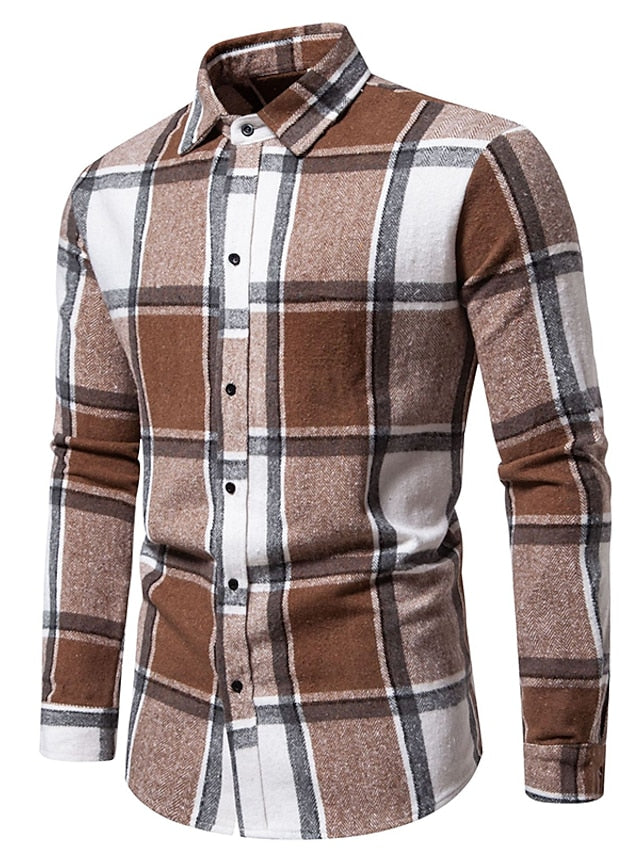 Black Casual Shirts Men's Shirt Red Blue Pink Checked