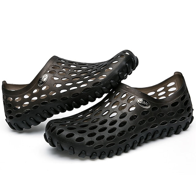 Blue Women's and Men's Perforated Barefoot Black