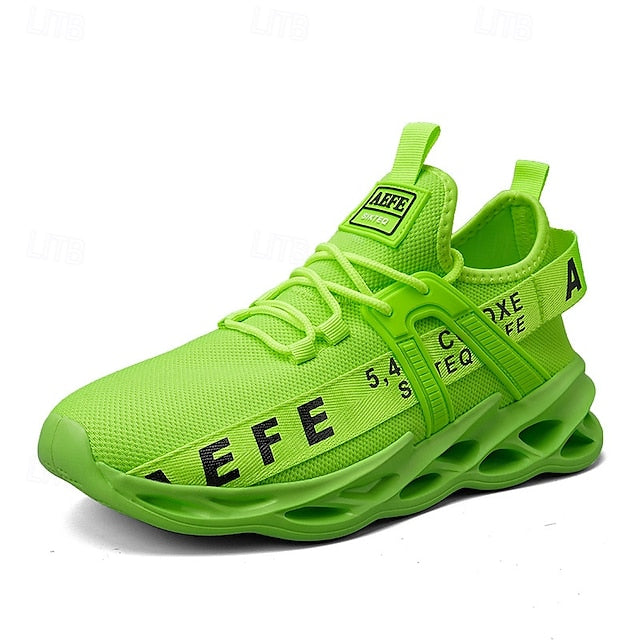 Mesh - Sneakers Neon Breathable Men's Lightweight Green