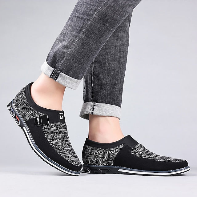 Shoes with Print Canvas Men's Animal Espadrille Slip-On