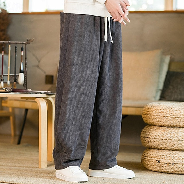 Corduroy Casual Pocket Men's Trousers Pants