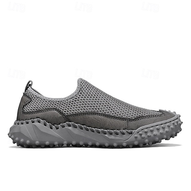 Brown Breathable Mesh with Sports Men's Sandals Upper and