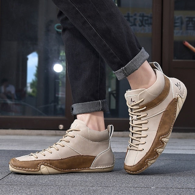 Casual High-Top Lightweight Men's Sneakers Lace-Up –