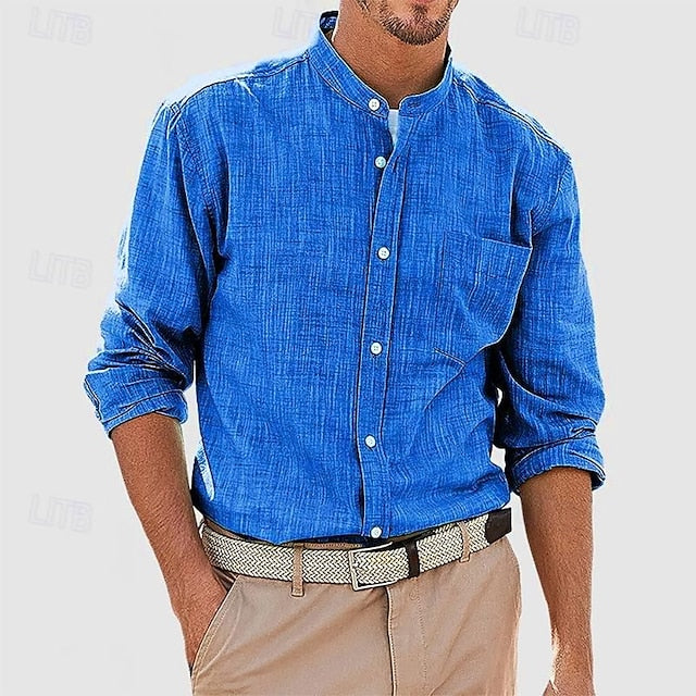 Mandarin Collar Men's Chinese Shirt
