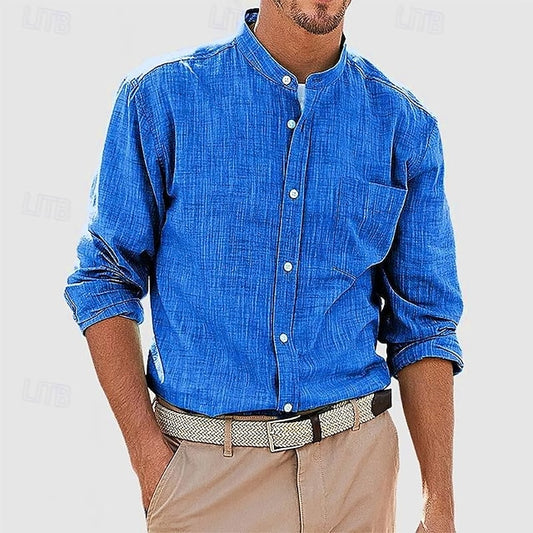 Mandarin Collar Men's Chinese Shirt