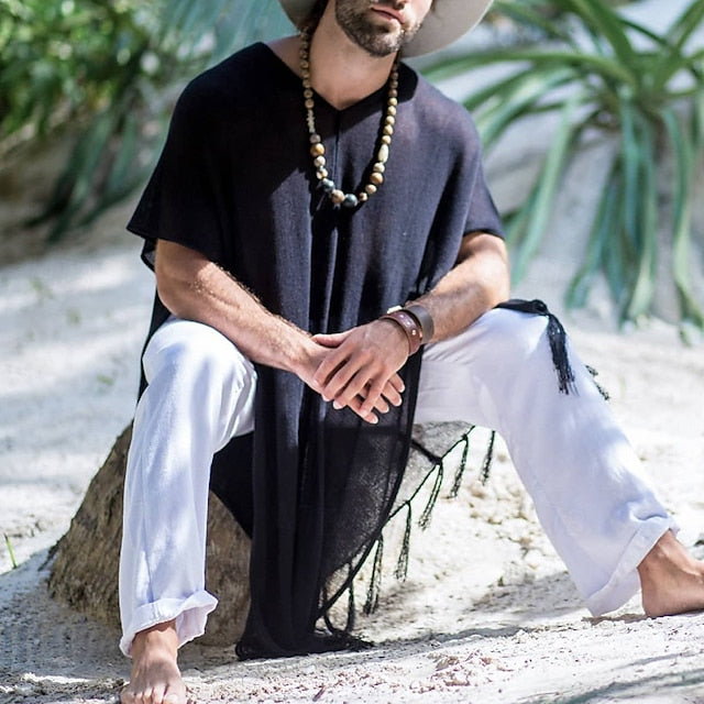 Beach Shirt Cotton Men's Summer Casual