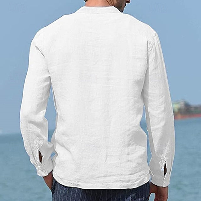 Casual Linen Men's Shirt Cotton