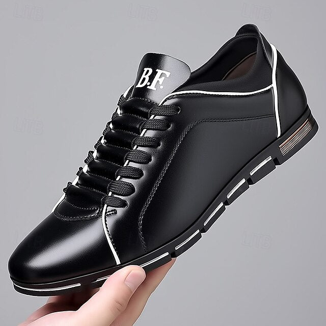 Faux Red Stylish Casual Leather – Sneakers Men's