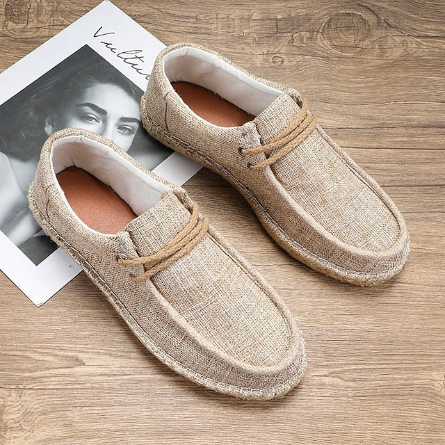 with Men's Rope – Beige Detail Loafers Casual Espadrille