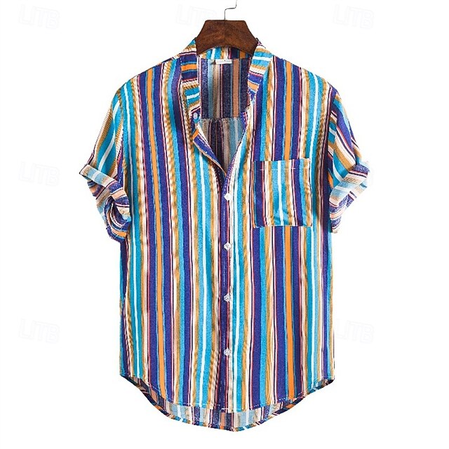 Popover Summer Beach Casual Shirt Men's