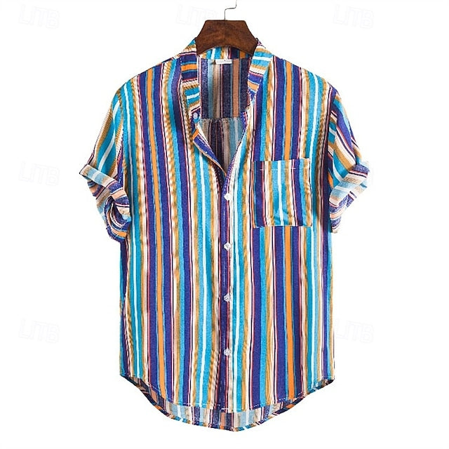 Beach Summer Popover Shirt Men's Casual