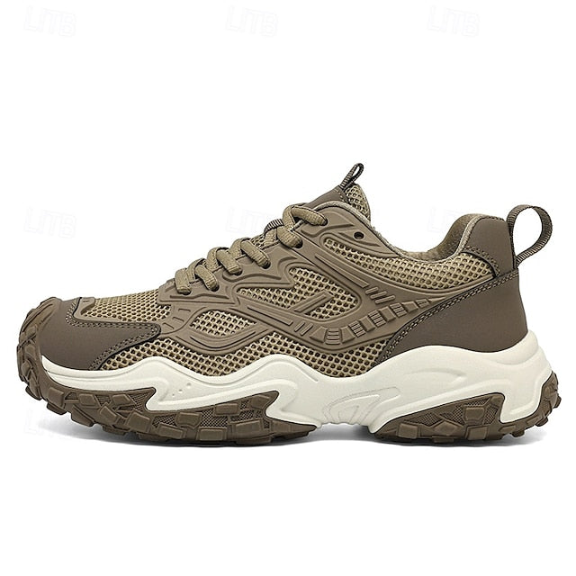 Green Olive Walking Sneakers Hiking - Men's Durable Outdoor