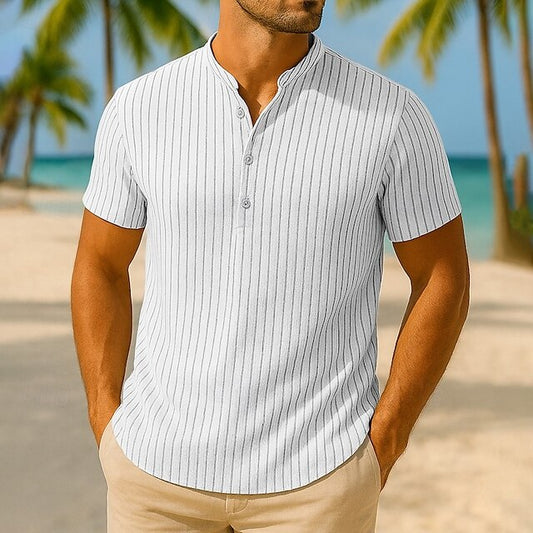 Men's Shirt Casual Popover Cotton Linen