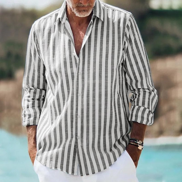 Casual Summer Up Beach Men's Button Shirt
