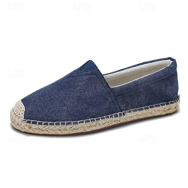 Shoes Slip-On Men's Rope with Canvas Red Espadrille Jute