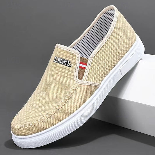 Loafers Men's Canvas Lightweight Slip-On Casual –