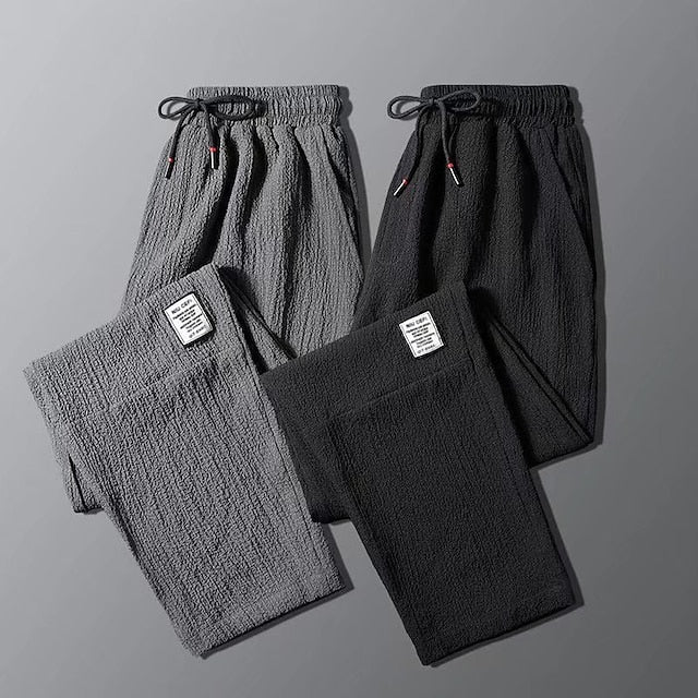 Pants Elastic Men's Drawstring Trousers Casual Joggers