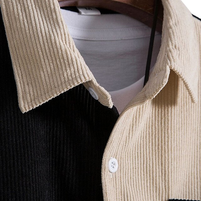 Shirt Summer Casual Beach Men's Up Button