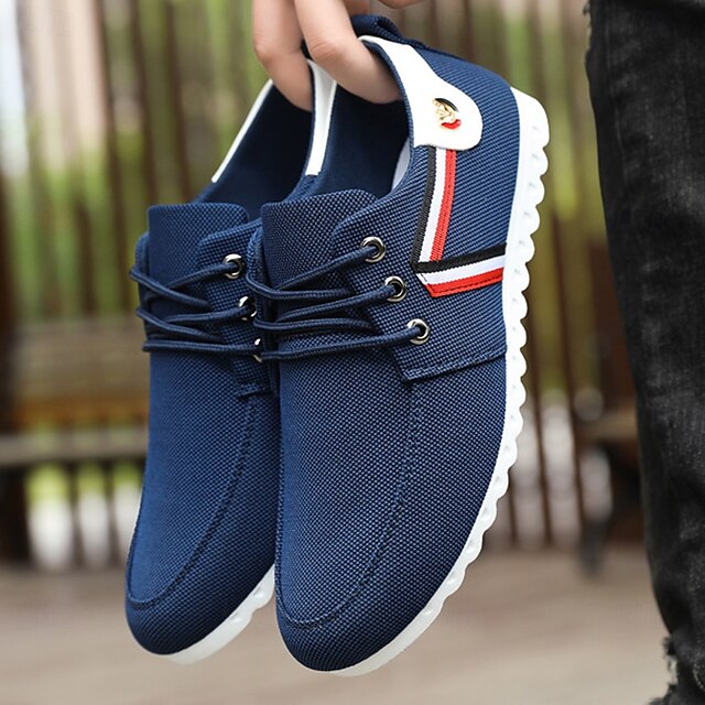 and Navy Nylon Tan Casual Men's Sneakers – Breathable