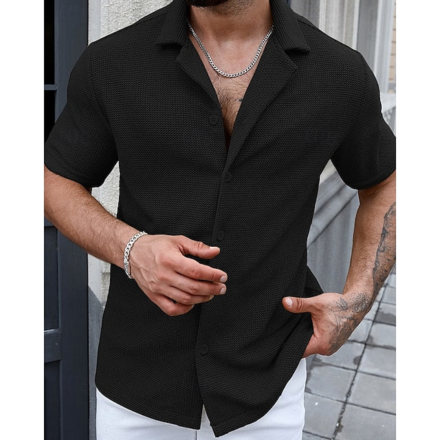 Shirt Summer Beach Blue Green Wear Casual Men's