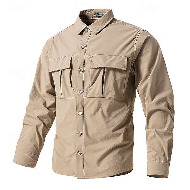 Shirt Men's Up Summer Beach Button Casual
