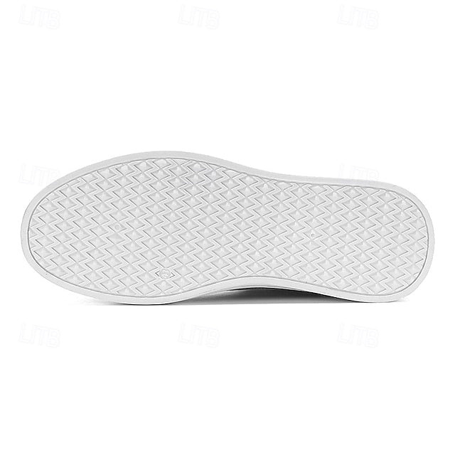 Accent Gold and Slip-on with White Men's Sneakers