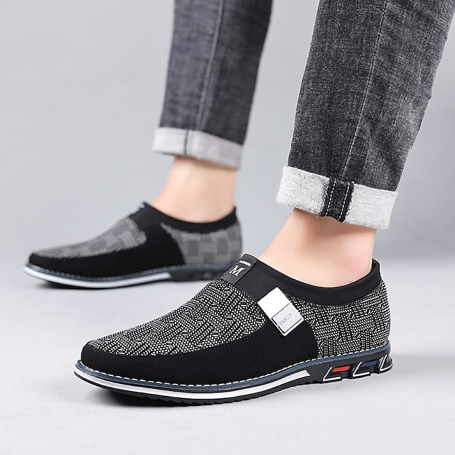 Shoes with Print Canvas Men's Animal Espadrille Slip-On