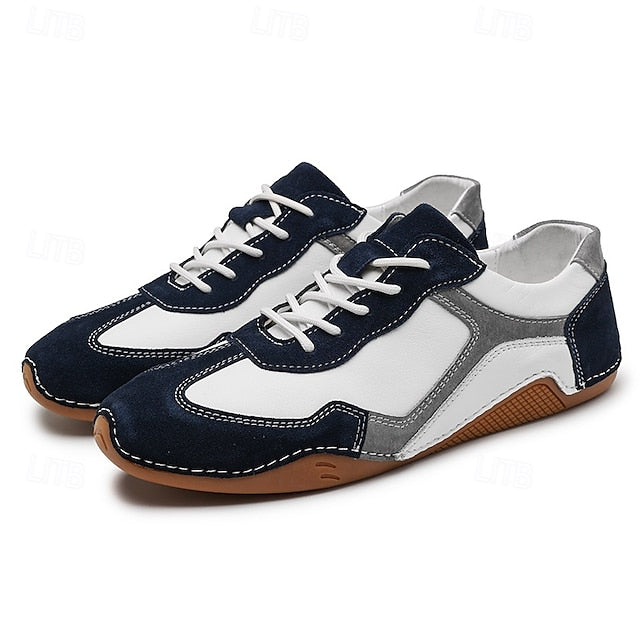 and Suede Men's Sport Green Sneakers Lace-Up with White