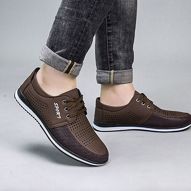 Breathable - with Navy Mesh Shoes Blue Upper Men's Sports