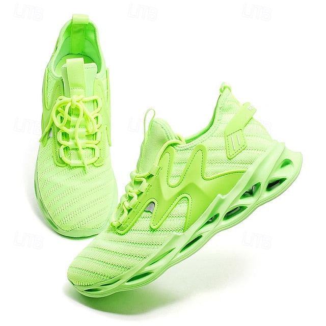 Sneakers Green with Vibrant Men's Innovative Neon Athletic
