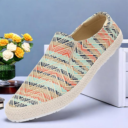 Woven Nylon - Men's Multicolor Loafers Espadrilles