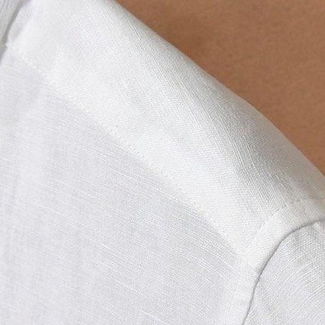 Shirt Casual Cotton Men's Linen