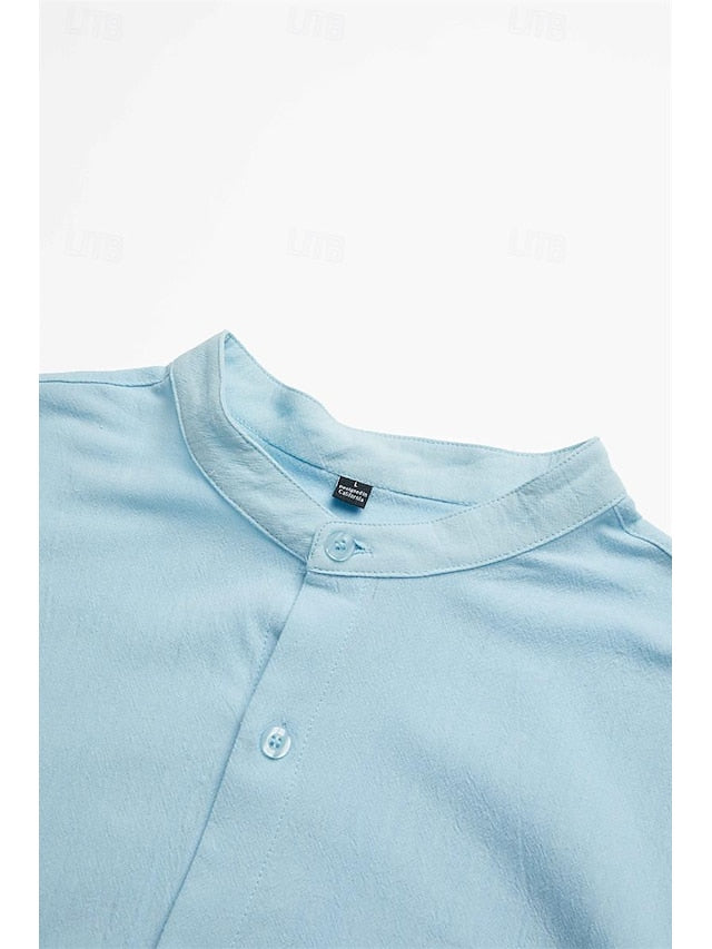 Band Shirt Wear Collar Summer Men's Beach