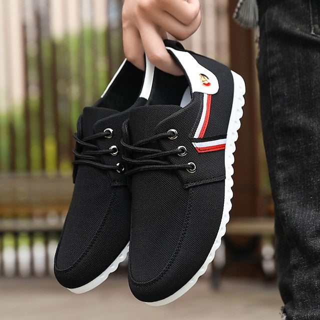 and Navy Nylon Tan Casual Men's Sneakers – Breathable
