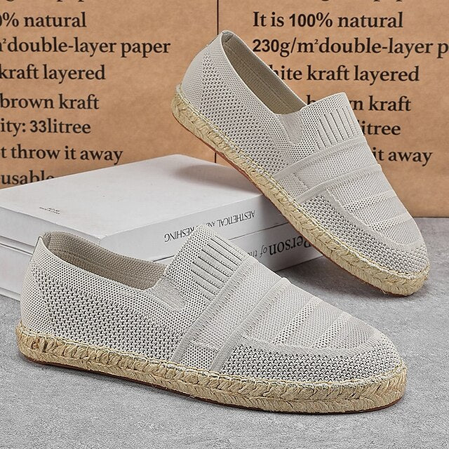Men's with – Design Vacation Woven Espadrilles Beige