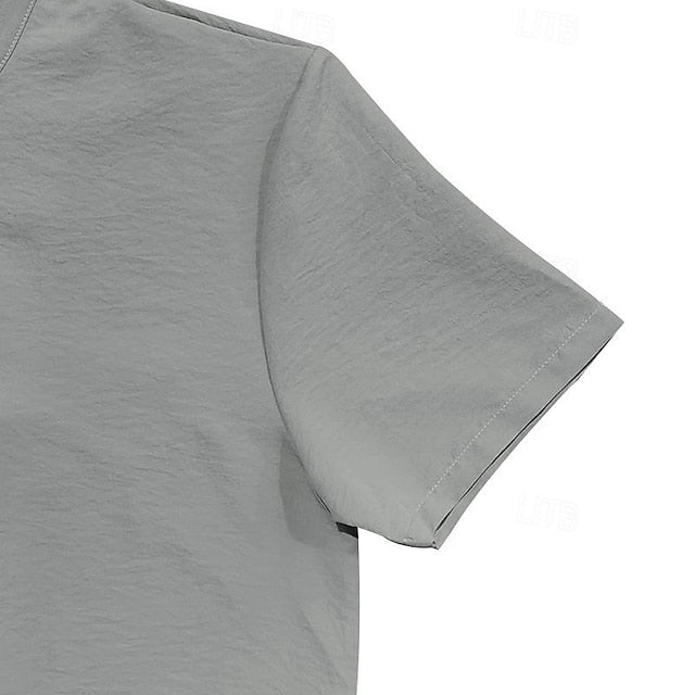 Mandarin Chinese Linen Men's Collar Shirt