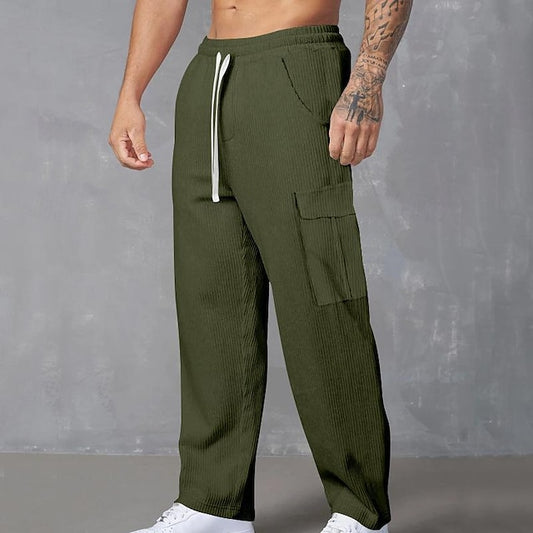 Drawstring Men's Tactical Trousers Cargo Pants