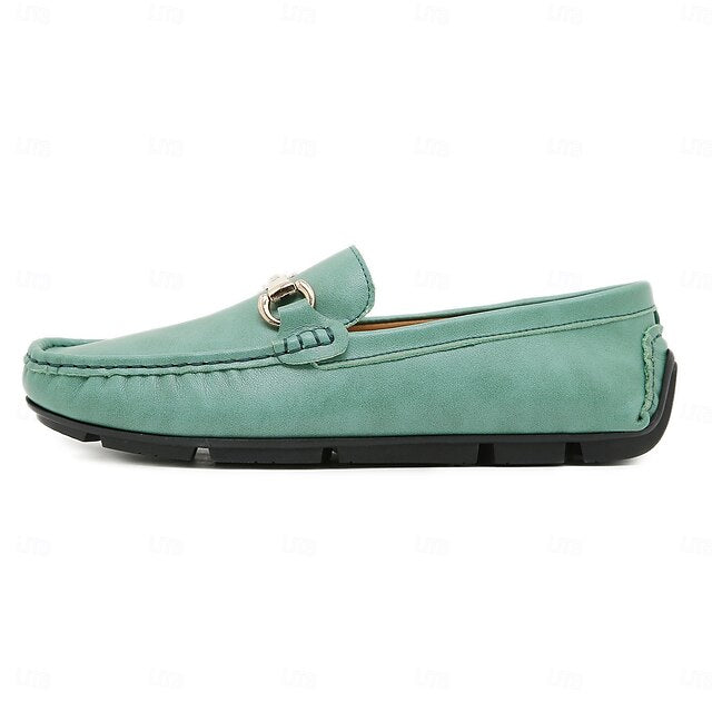 with Moccasins Men's Yellow Buckle Metal