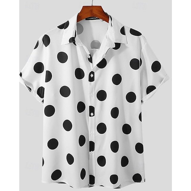 Summer Casual Men's Up Shirt Beach Button