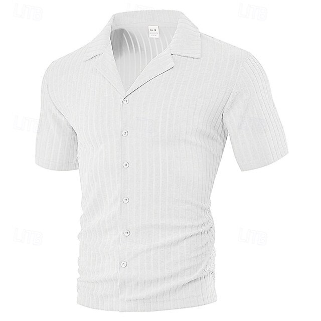 Up Button Beach Shirt Summer Men's Casual