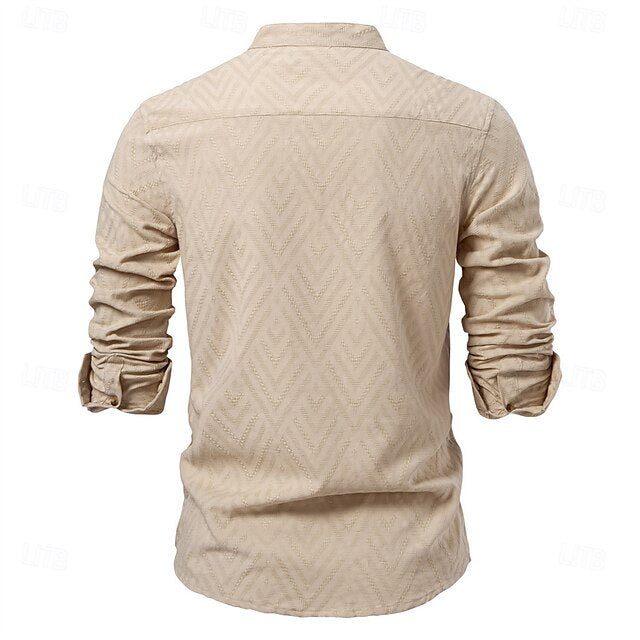 Shirt Beach Summer Popover Men's Casual