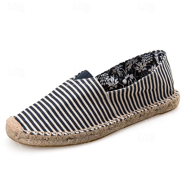 Striped Espadrilles: Red Nautical Men's and White
