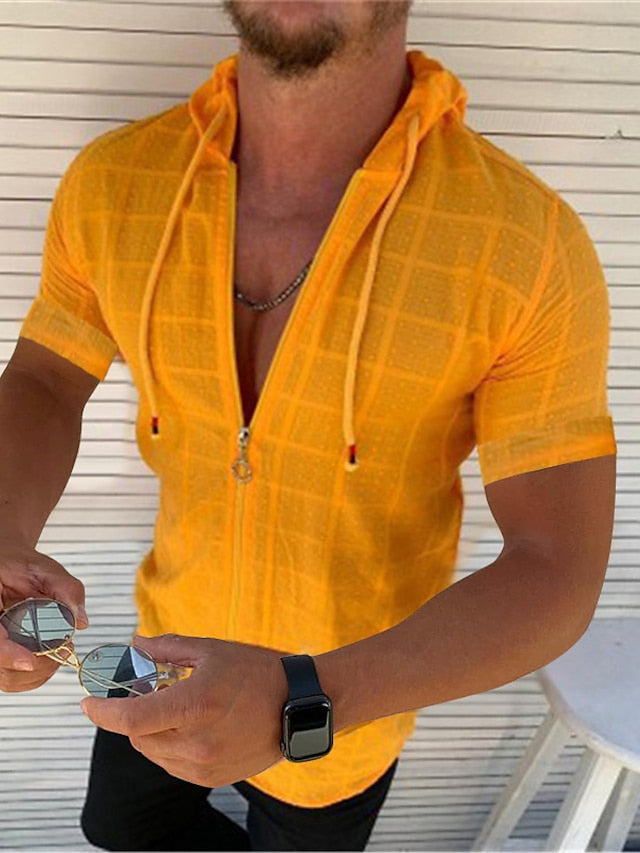 Summer Men's Casual Black Beach Shirt Wear