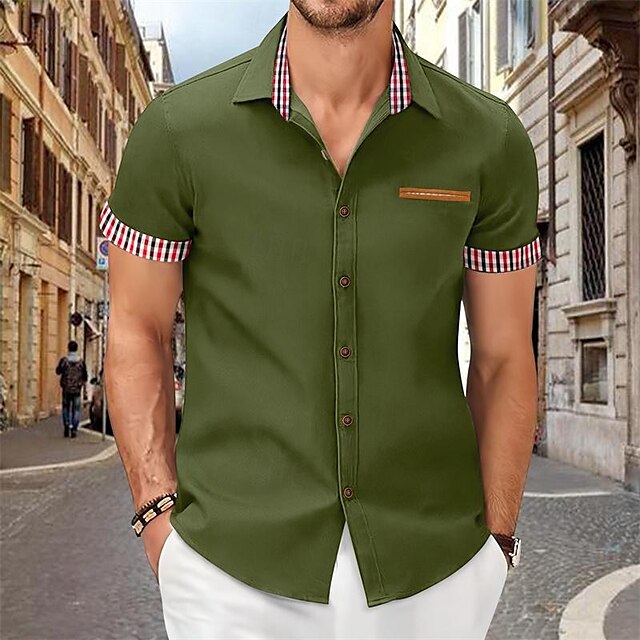 Casual Men's Button Beach Shirt Summer Up
